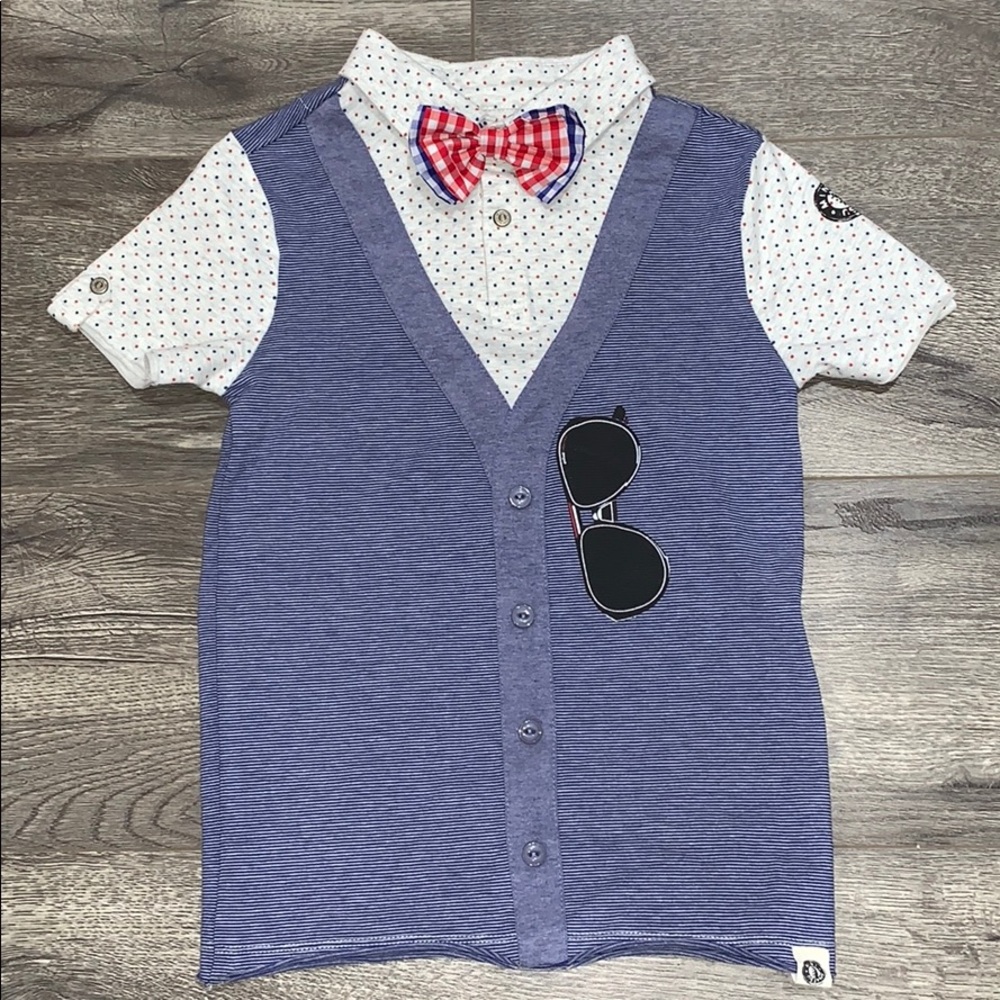 Mini Shatsu Real Bowtie Polo Sz 5